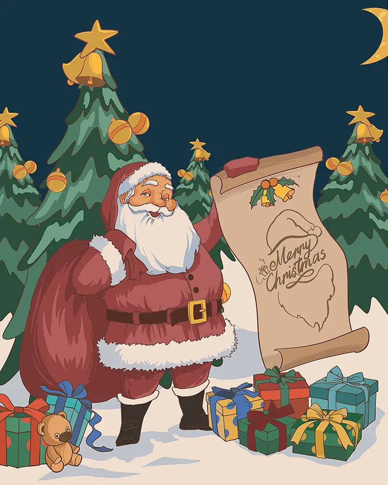 Santa Christmas Scene | Paint By Numbers Kit