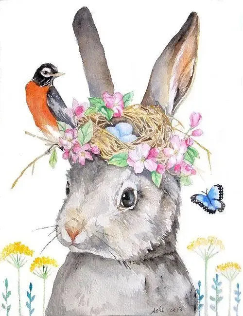 Spring Bunny Garden | Paint By Numbers Kit