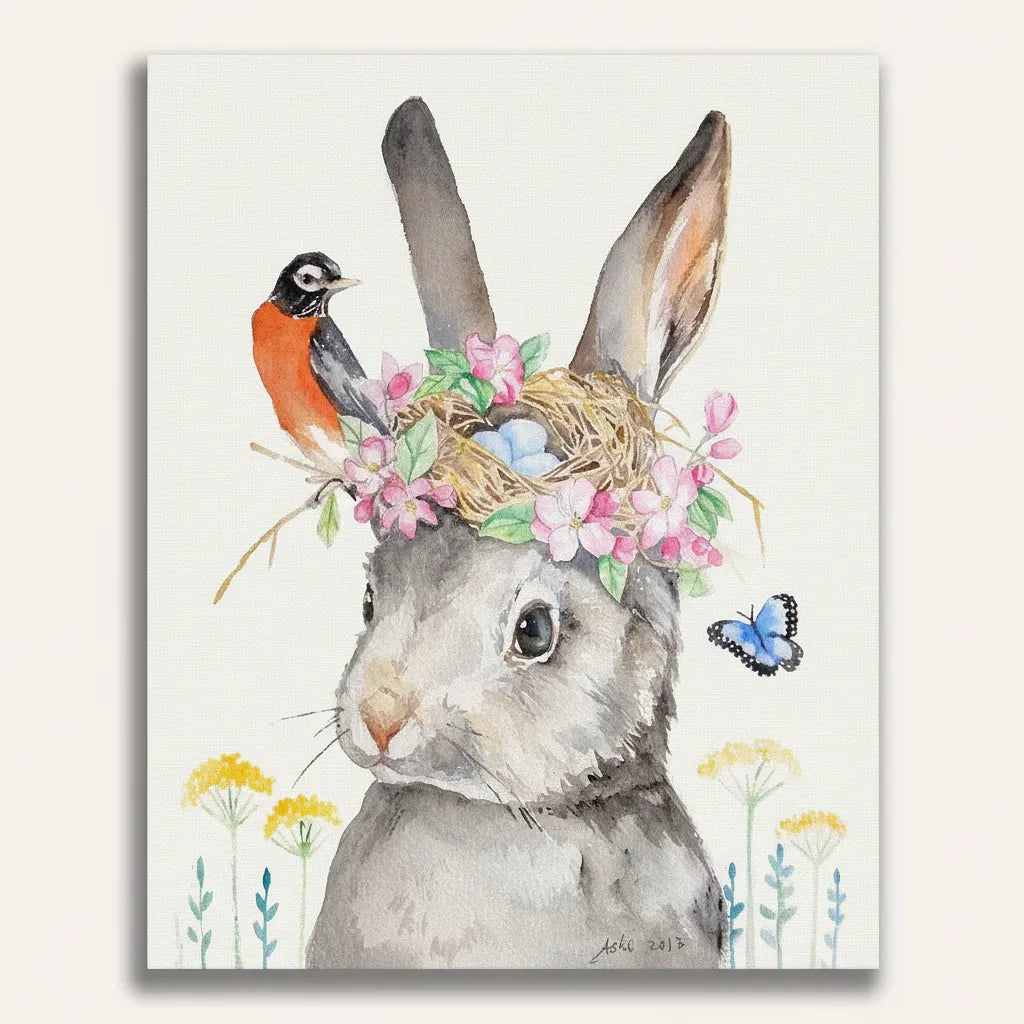 Spring Bunny Garden | Paint By Numbers Kit