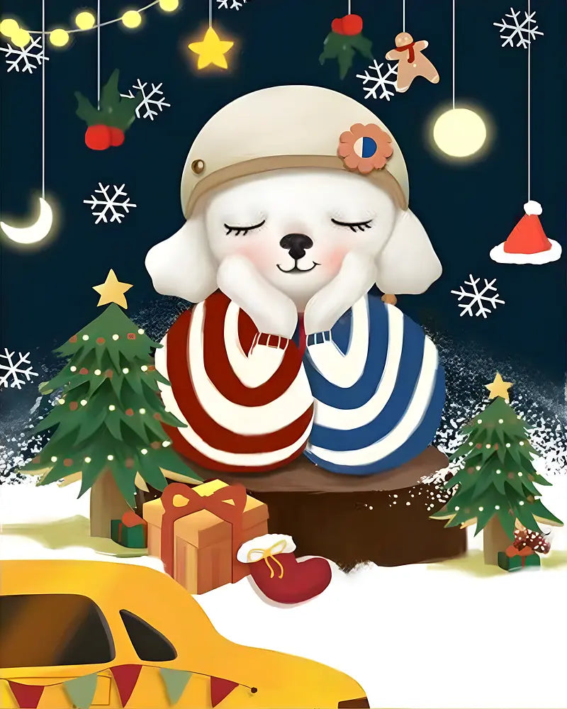 Christmas Puppy Kit | Paint By Numbers Kit