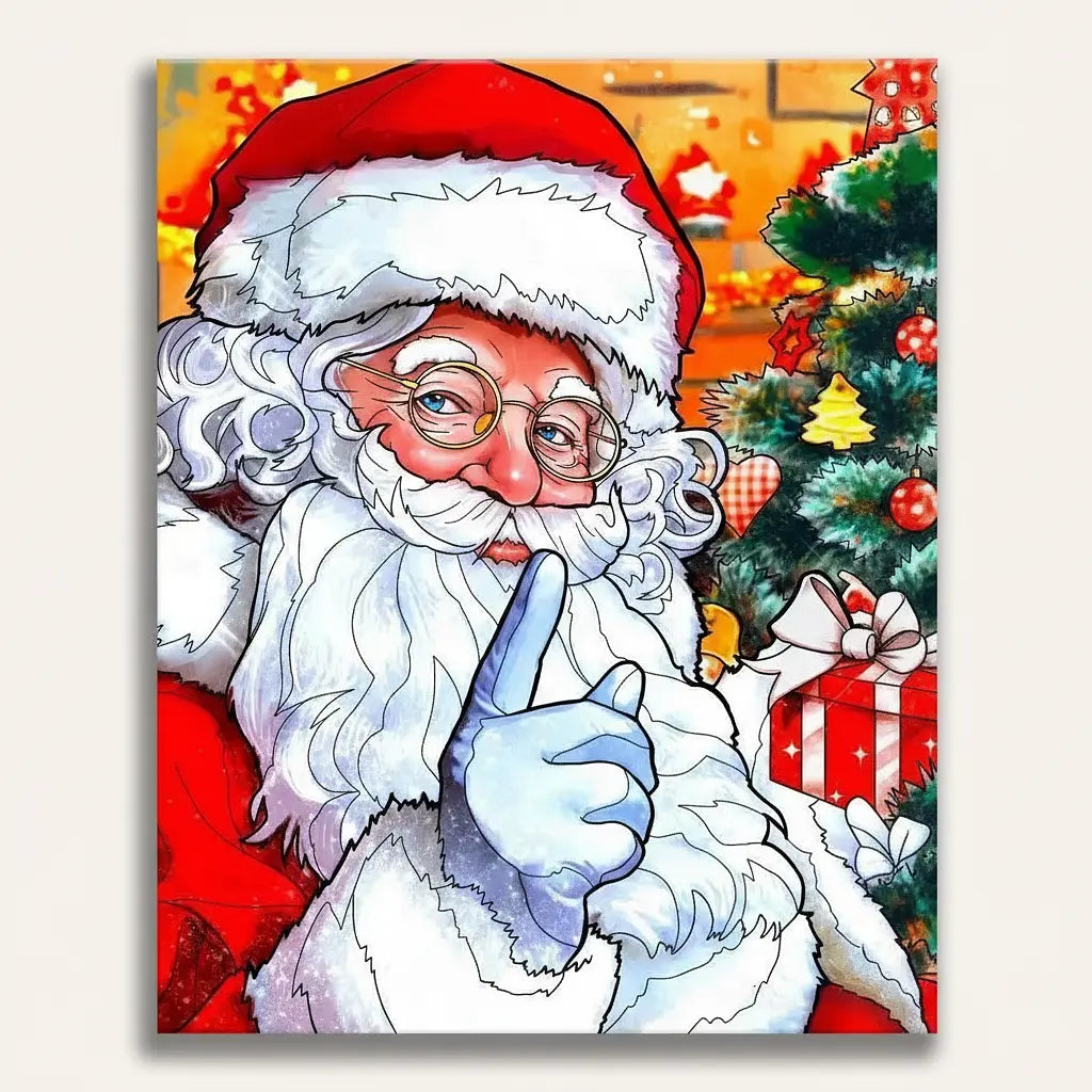 Jolly Santa Painting | Paint By Numbers Kit