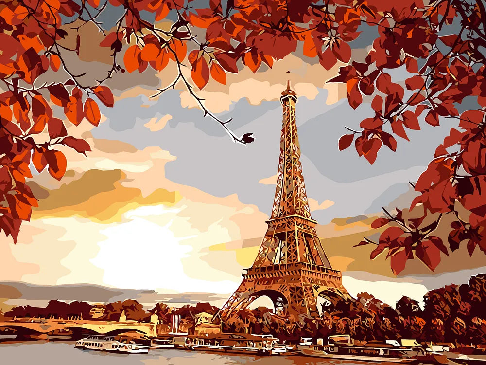 Paris Autumn Tower | Paint By Numbers Kit