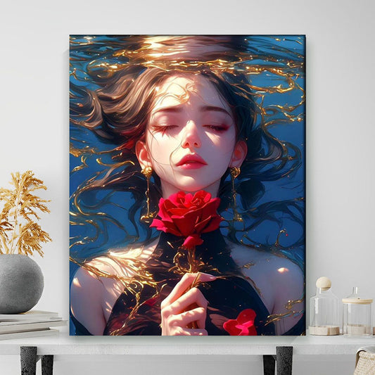 Girl with Rose