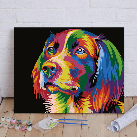 Rainbow Dog Portrait