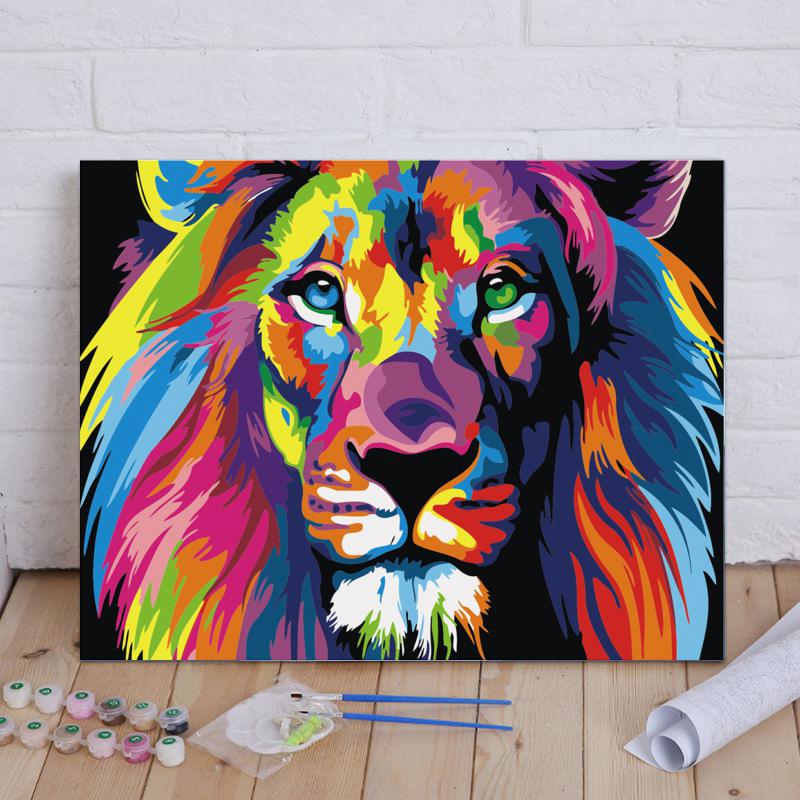 Rainbow Lion Portrait