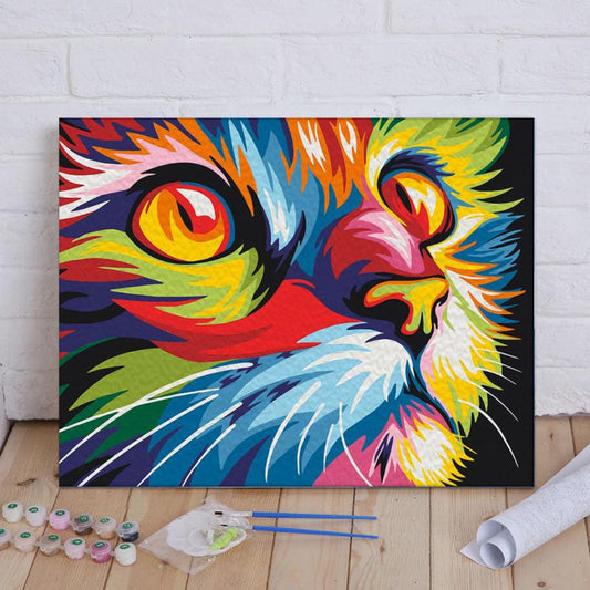Rainbow Cat Portrait