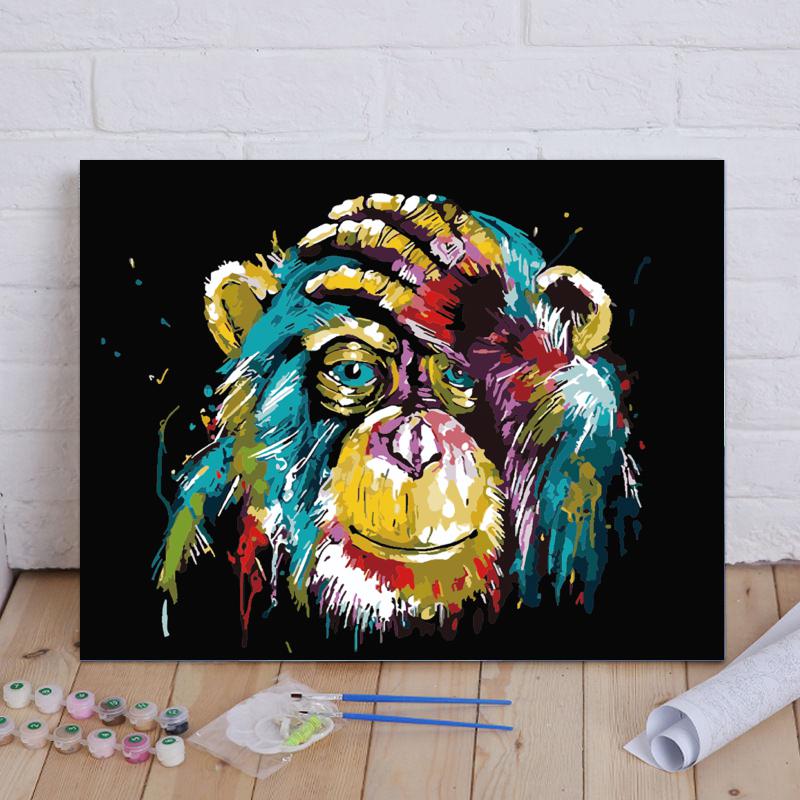 Rainbow Monkey Portrait