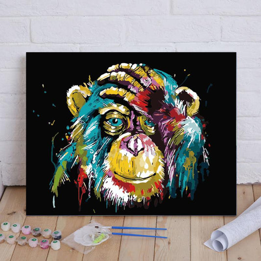 Rainbow Monkey Portrait