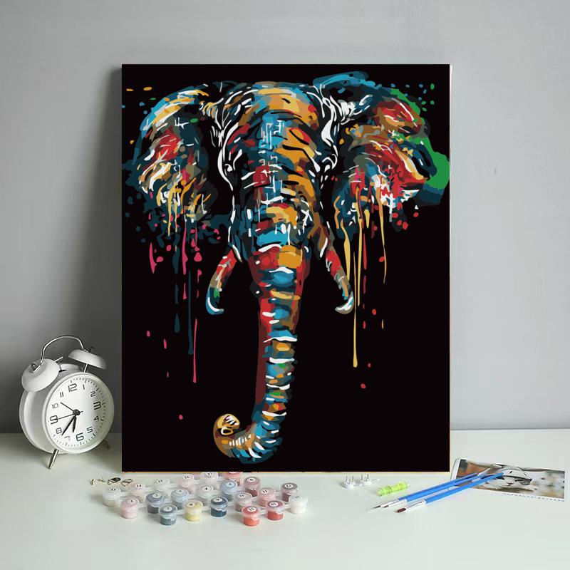 Rainbow Elephant Portrait