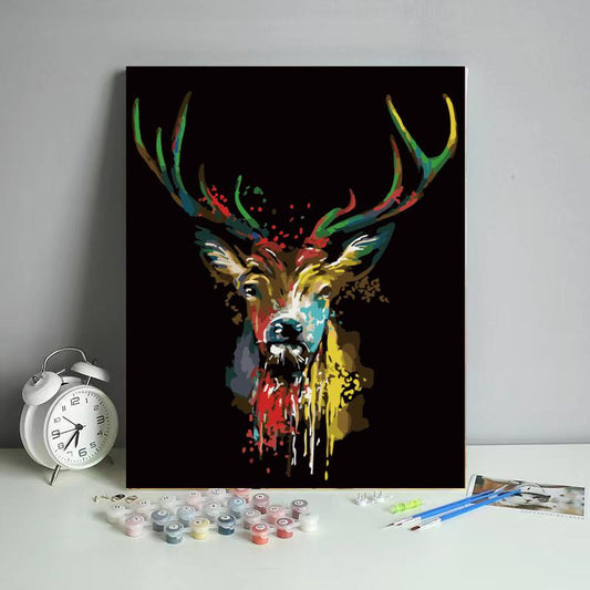 Rainbow Deer Portrait