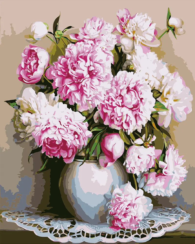 Elegant Peony Vase