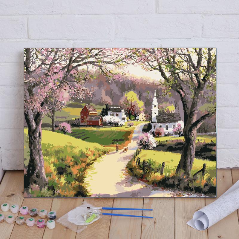 Village Through Blossoms
