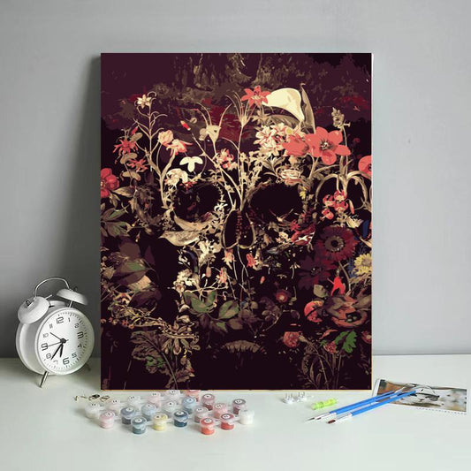 Floral Skull Art