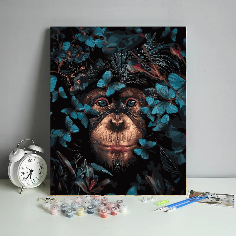 Butterfly Chimp Portrait