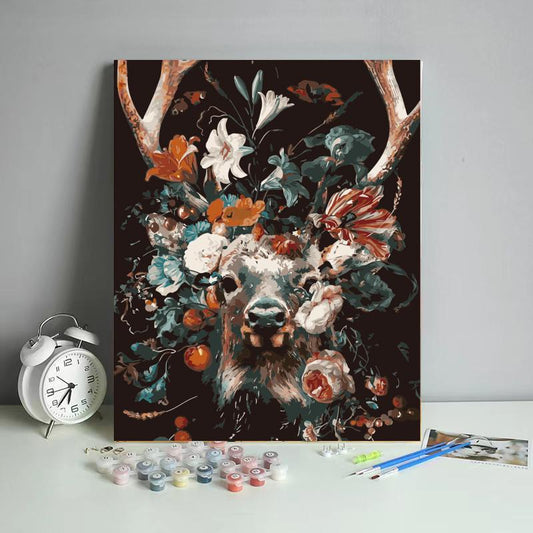 Floral Deer Portrait