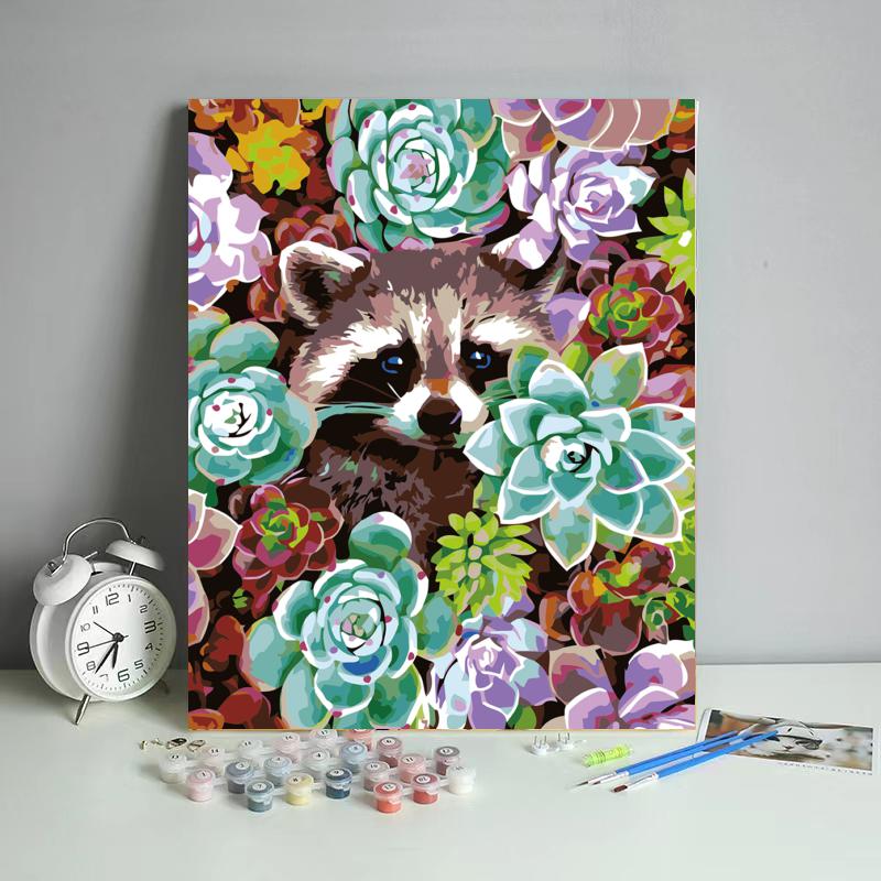 Garden Raccoon Art