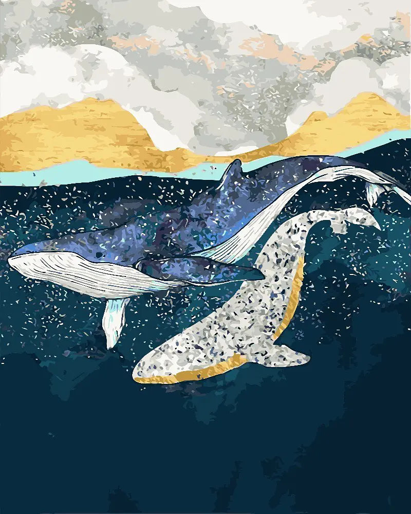 Whale Ocean Painting
