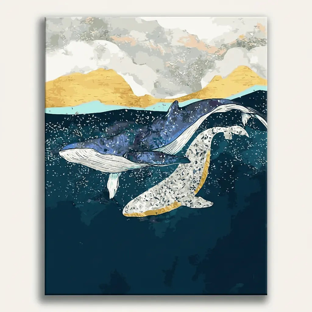 Whale Ocean Painting