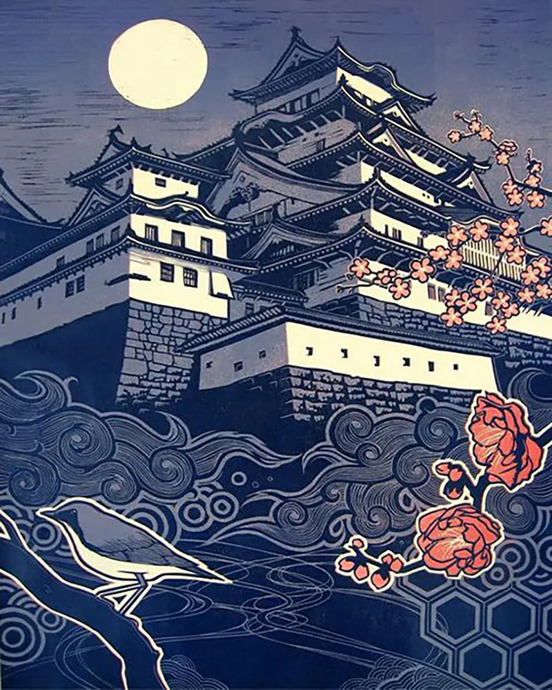 Japanese Castle Moonlight