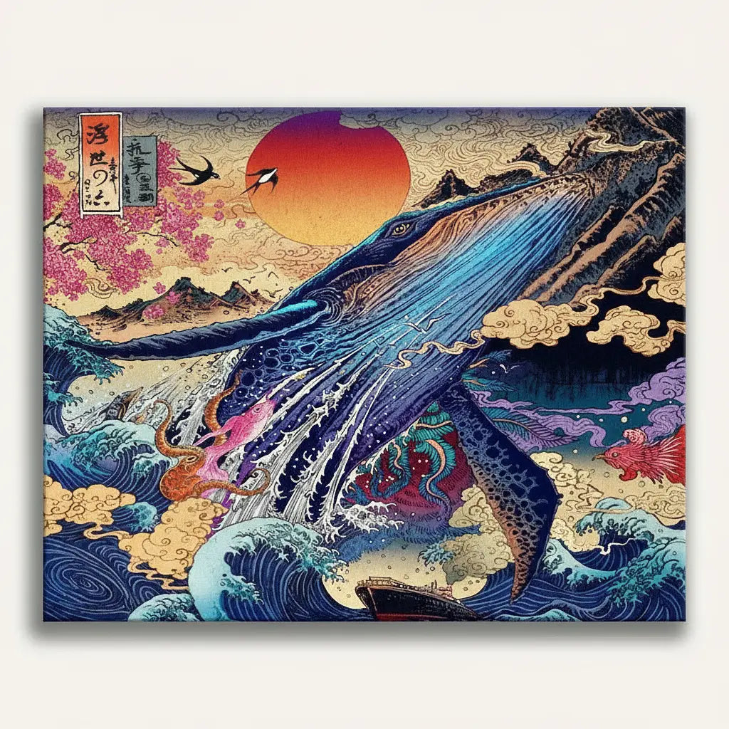 Whale Wave Art