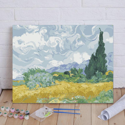 Wheatfield with Cypresses