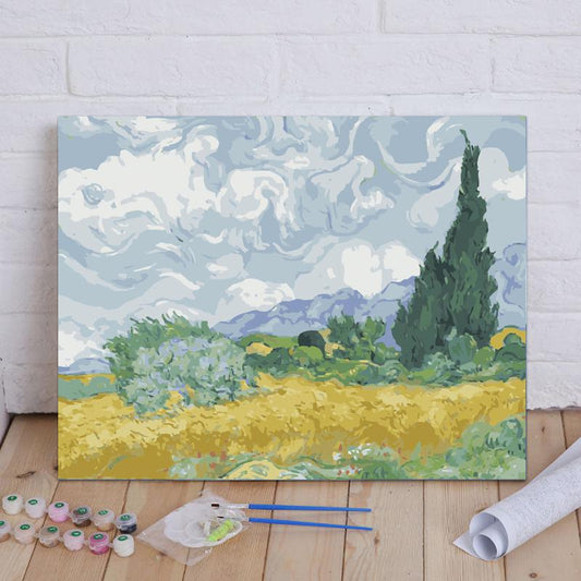 Wheatfield with Cypresses