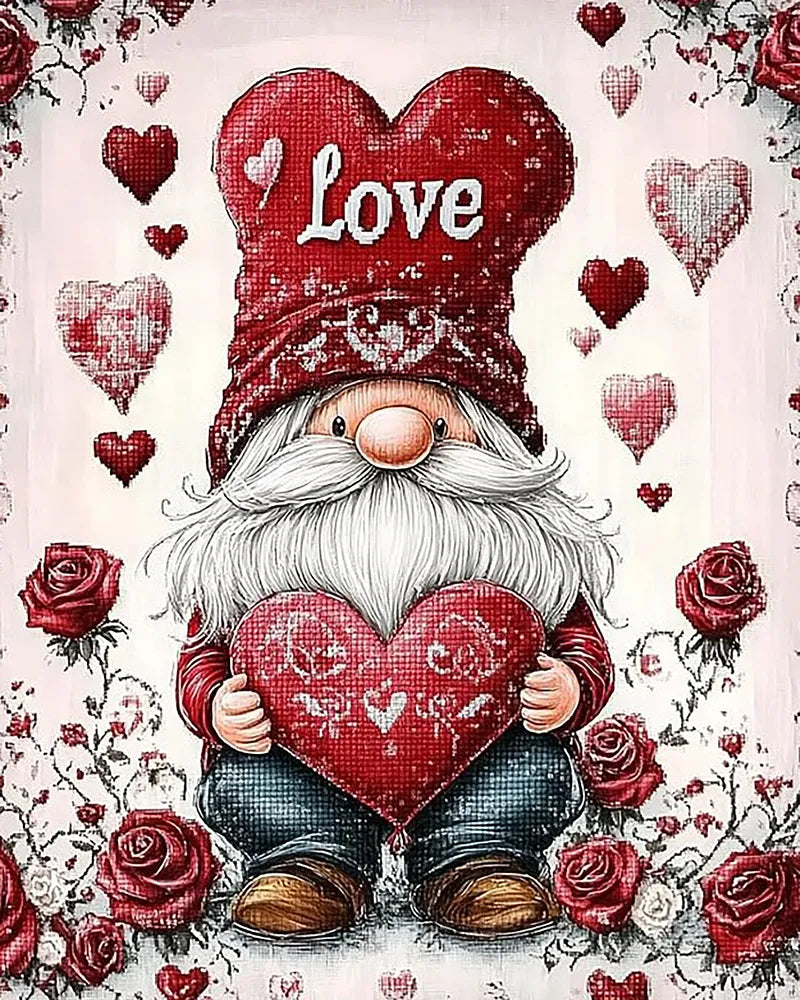 Love Heart Gnome | Paint By Numbers Kit