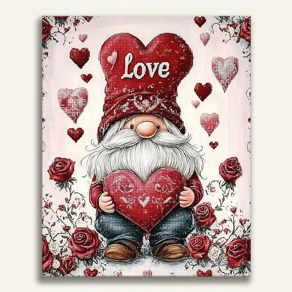Love Heart Gnome | Paint By Numbers Kit