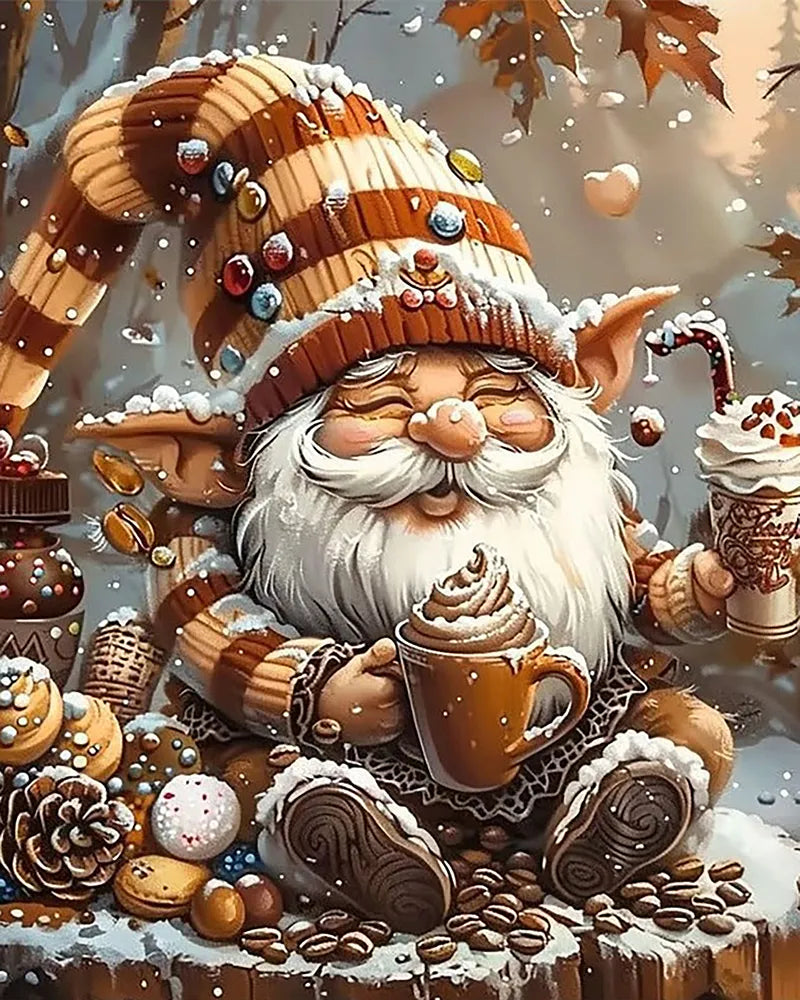 Cocoa Gnome Winter Treats | Paint By Numbers Kit