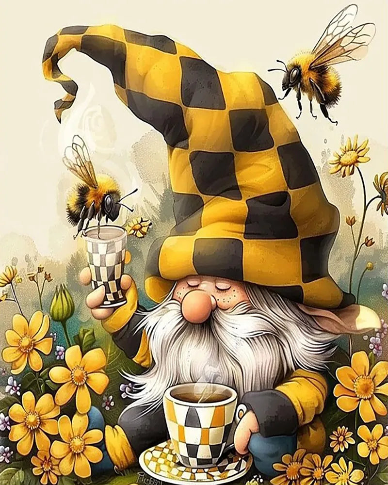 Honey Bee Gnome | Paint By Numbers Kit