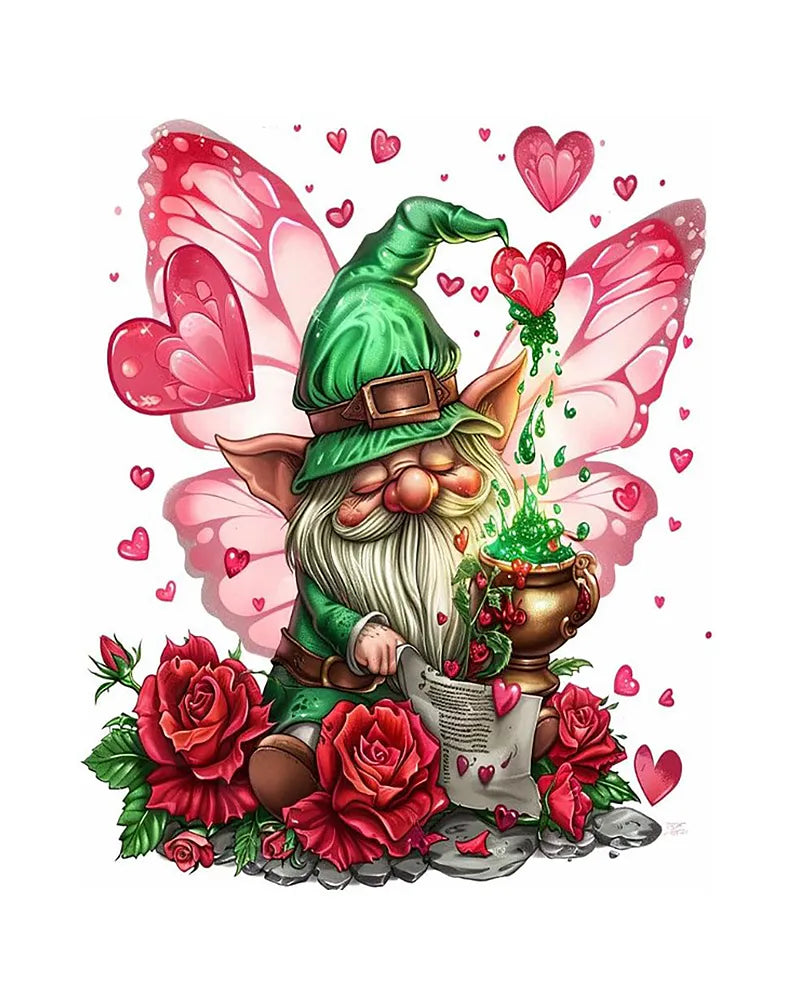 Rose Fairy Gnome | Paint By Numbers Kit
