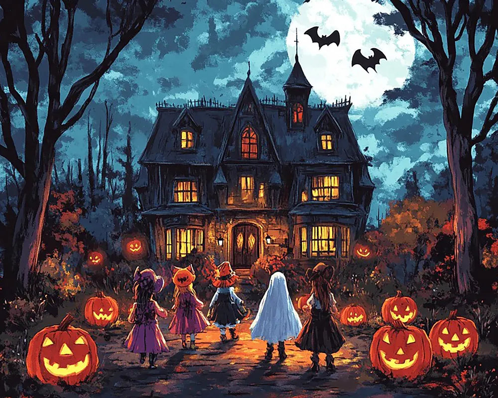 Trick Or Treat Night | Paint By Numbers Kit