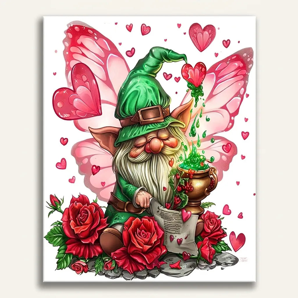 Rose Fairy Gnome | Paint By Numbers Kit