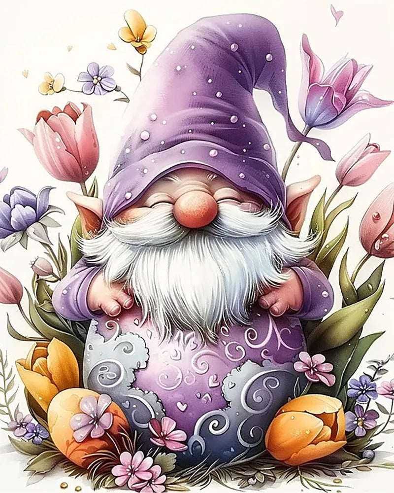 Spring Tulip Gnome | Paint By Numbers Kit