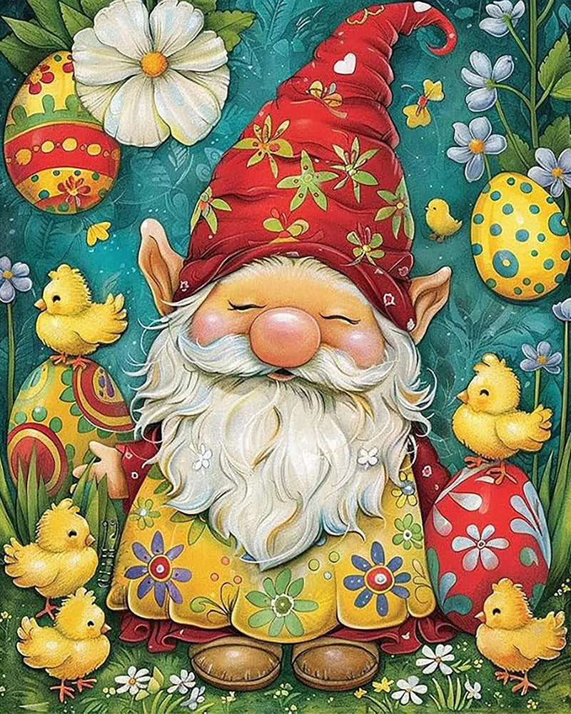 Easter Chicks Gnome | Paint By Numbers Kit