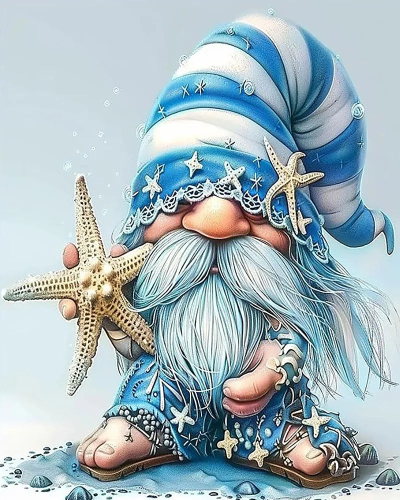 Starfish Beach Gnome | Paint By Numbers Kit