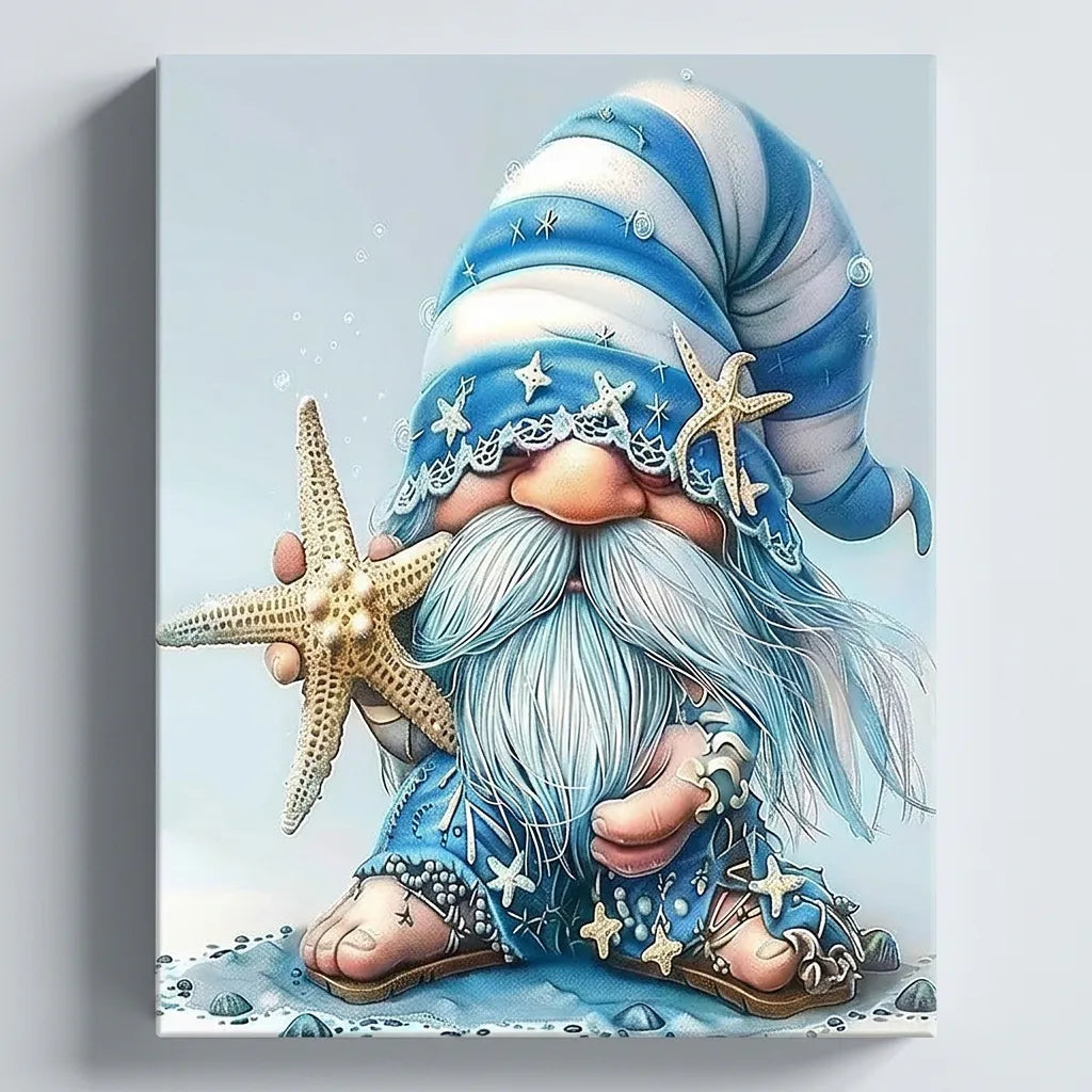 Starfish Beach Gnome | Paint By Numbers Kit