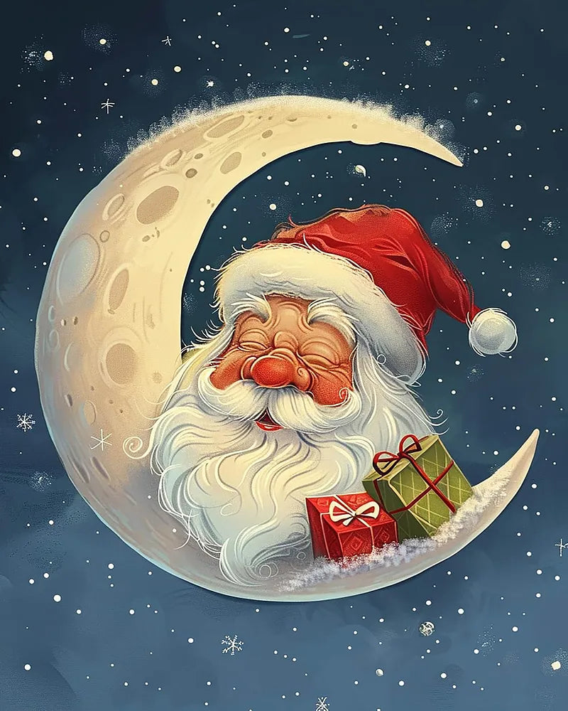 Santa Moon Dreams | Paint By Numbers Kit