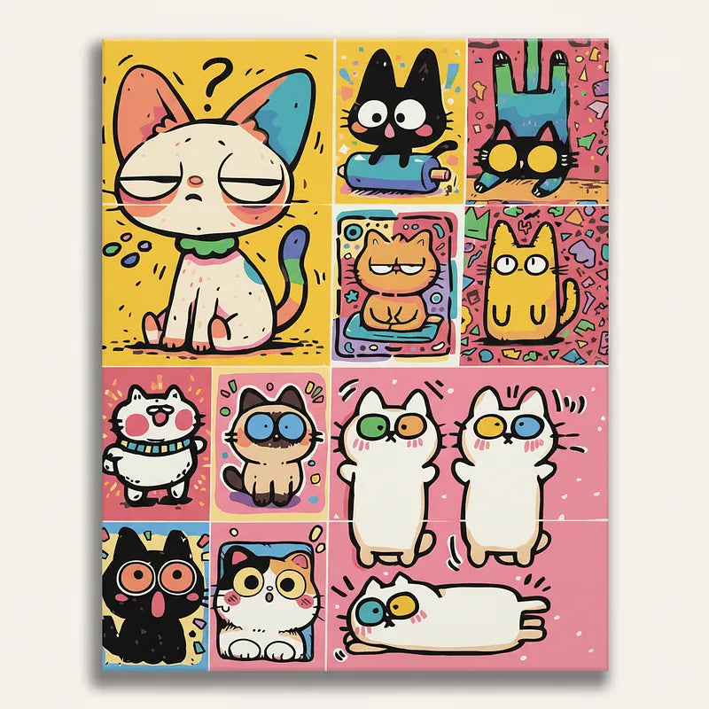 Kawaii Cat Collection | Paint By Numbers Kit