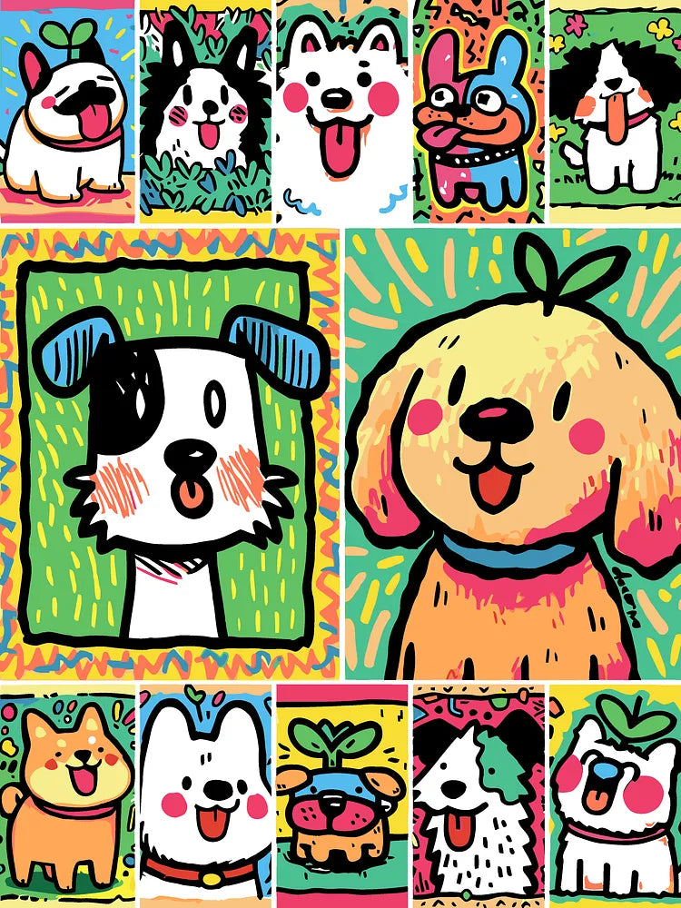 Cute Dogs Collection | Paint By Numbers Kit