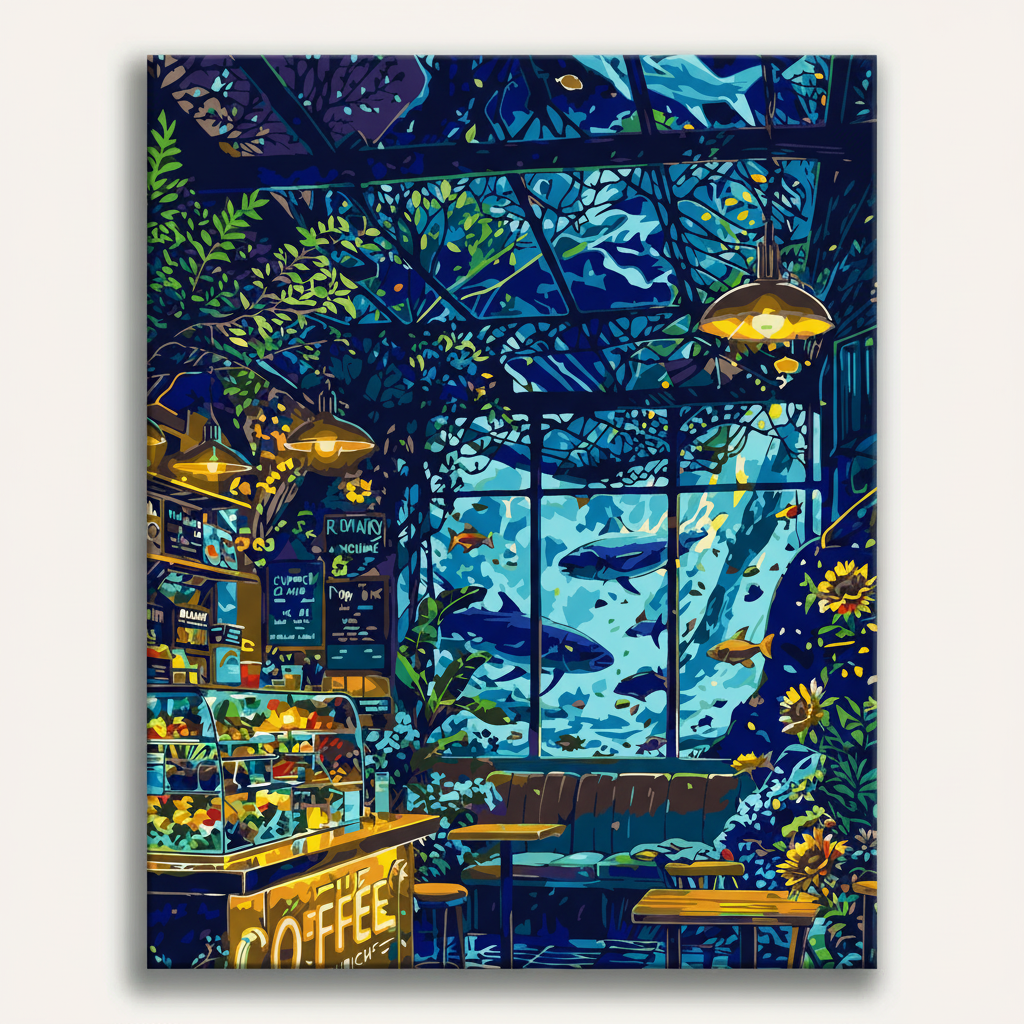 Underwater Cafe Kit | Paint By Numbers Kit