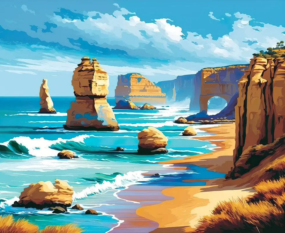 Coastal Cliffs Paint | Paint By Numbers Kit