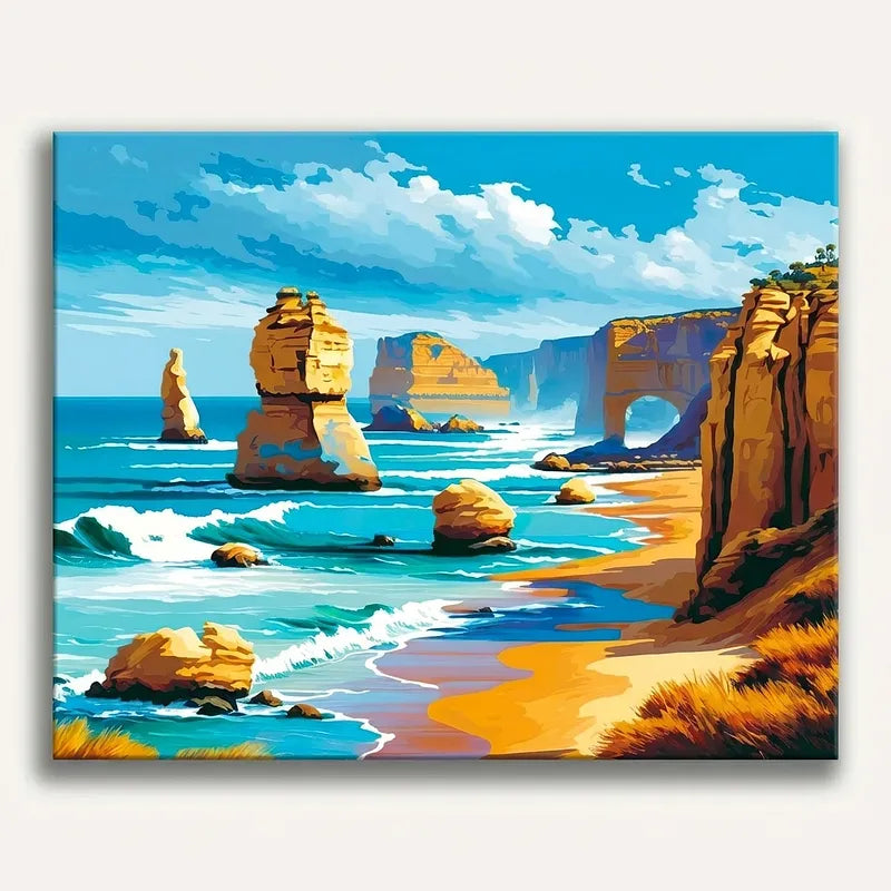 Coastal Cliffs Paint | Paint By Numbers Kit