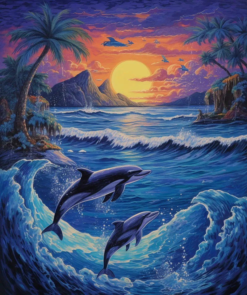 Dolphin Paradise | Paint By Numbers Kit