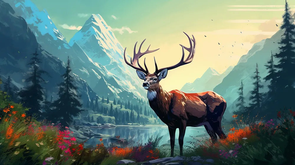 Majestic Mountain Stag | Paint By Numbers Kit