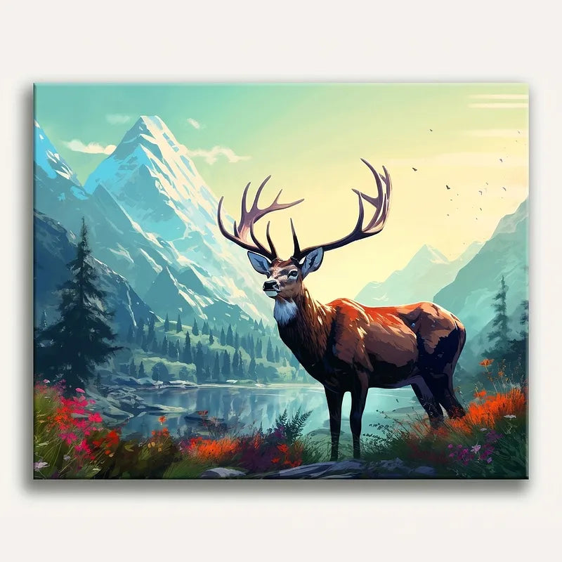 Majestic Mountain Stag | Paint By Numbers Kit