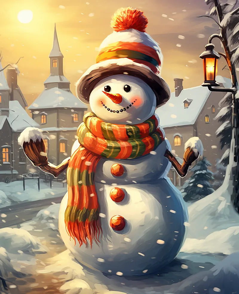 Winter Snowman | Paint By Numbers Kit
