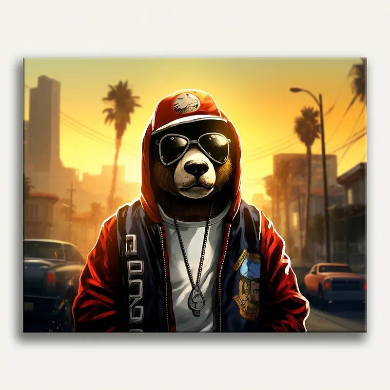 Cool Bear Street | Paint By Numbers Kit
