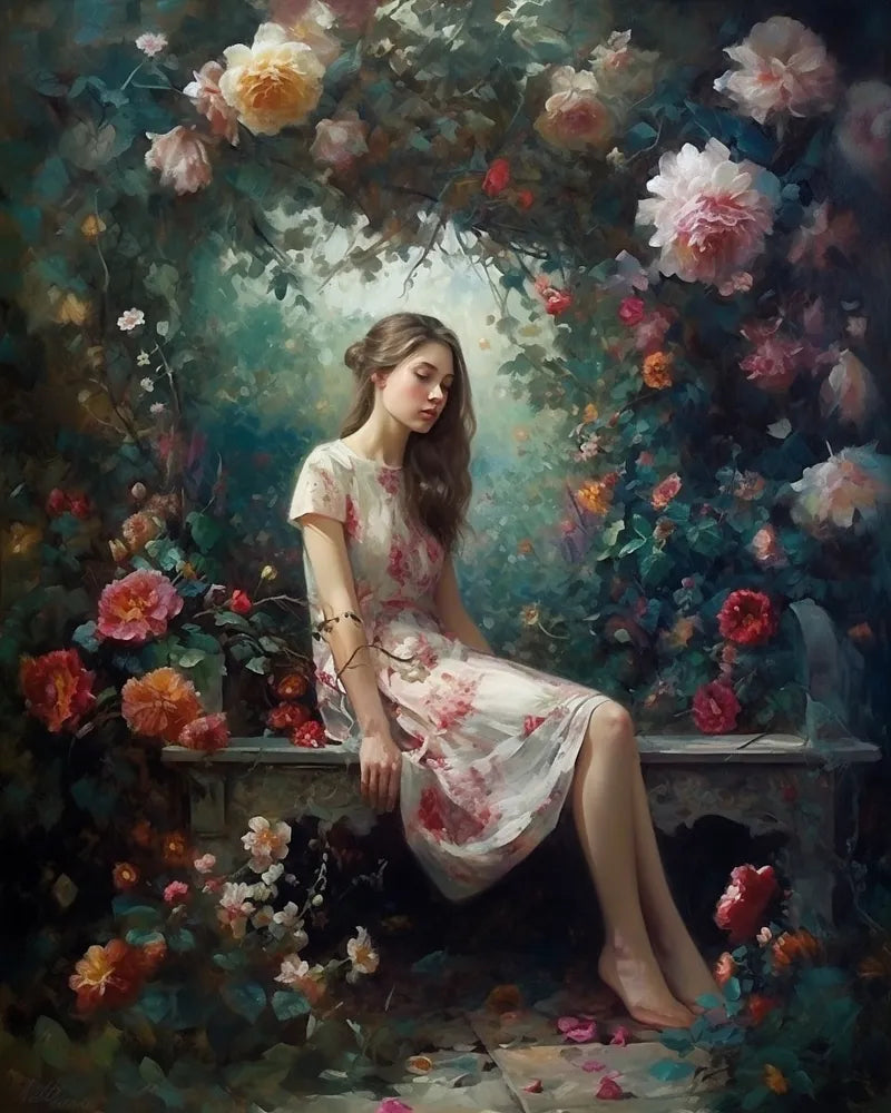 Garden Romance Painting | Paint By Numbers Kit