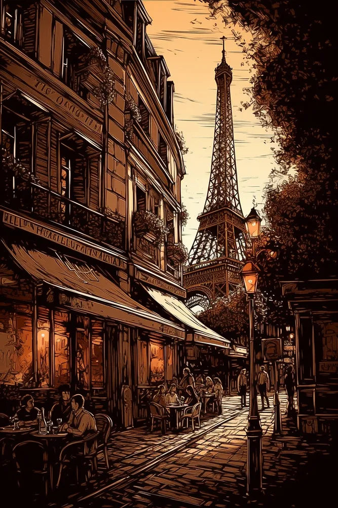 Paris Cafe Scene | Paint By Numbers Kit